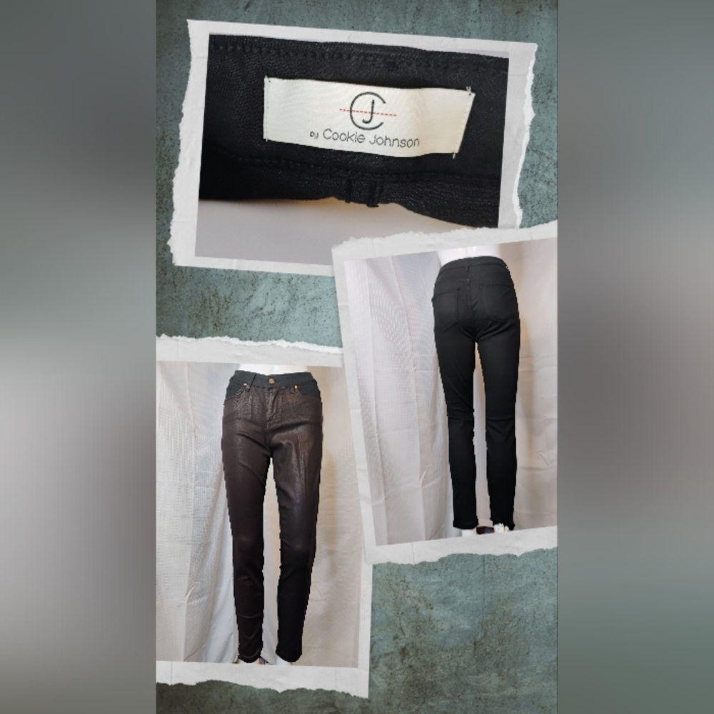CJ By Cookie Johnson Black Two-toned Skinny Jeans